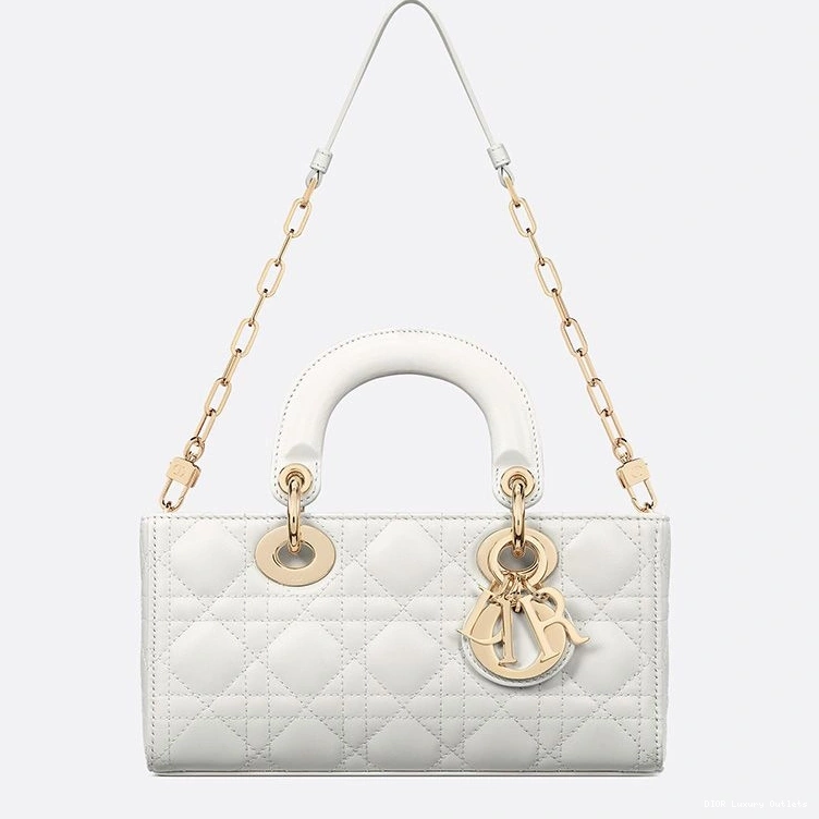 Cheap D-Joy Cannage Lady Lambskin Bag White Small 0808 Luxury